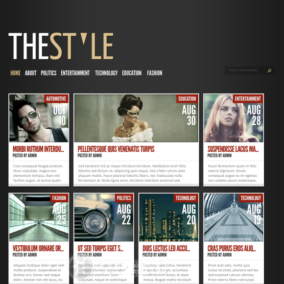 Example of a news theme